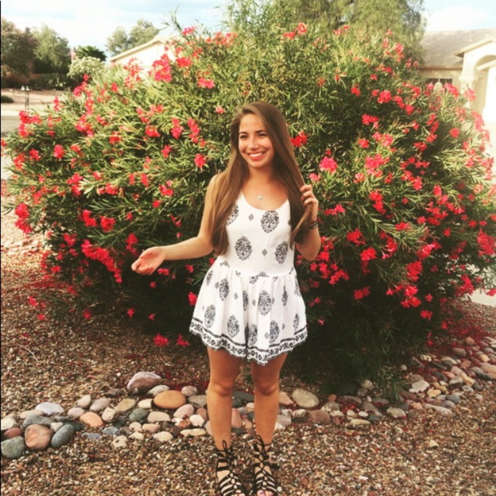 Forever 21 criss cross back romper